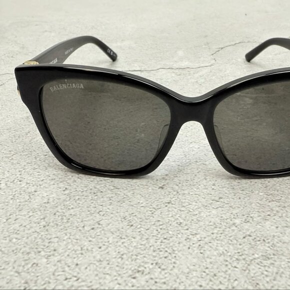 Balenciaga Womens Square Sunglasses, BB0102SA 001 57 Black Grey - Picture 6 of 9
